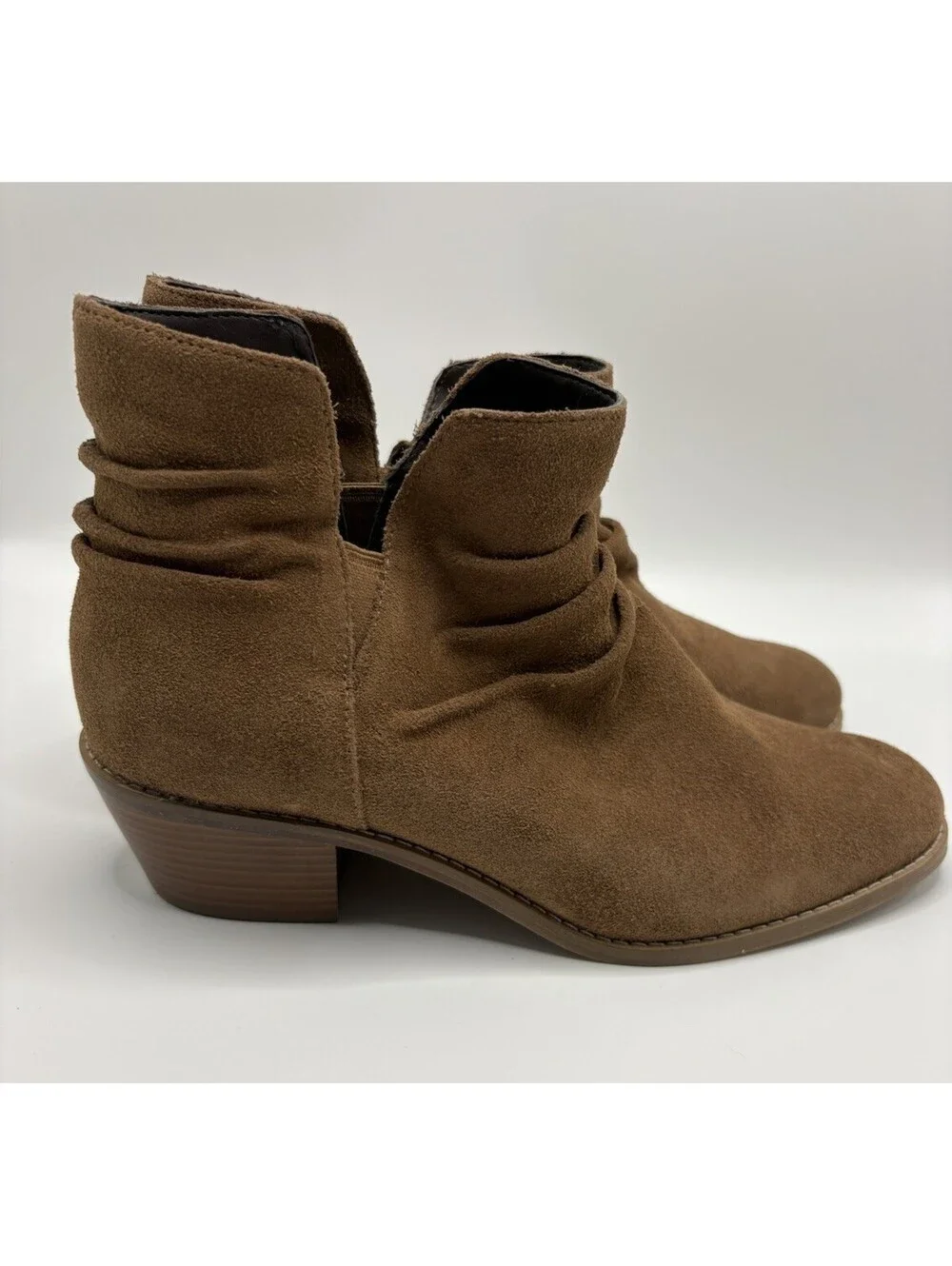 Cole Haan Alayna Slouch Brown Suede Ankle Boots Booties Size 8 B Women’s